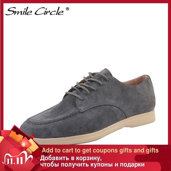

smile circle suede leather women loafers flat shoes autumn ladies shoes cross straps cool tide color large size 36-41 c1103, Black;white