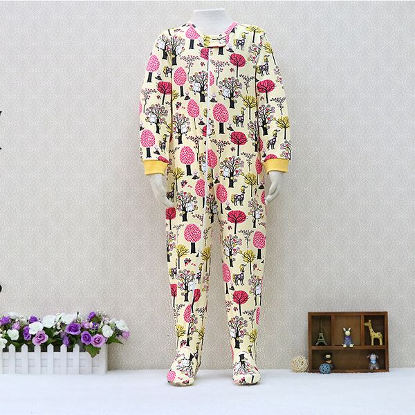 

big size for about 2 to 7 years old baby boys 100% cotton rompers zipper long sleeve girls sleepers children christmas clothes y200704, Blue