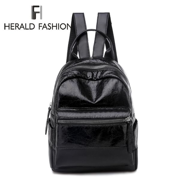 

herald женская мода sequin кожа рюкзак люкс женский улица schoolbag для девочек-подростков black silver сумок new sqciws bdehair