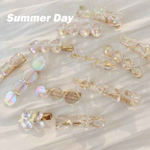 

mermaid princess dream laser transparent ice hairpin