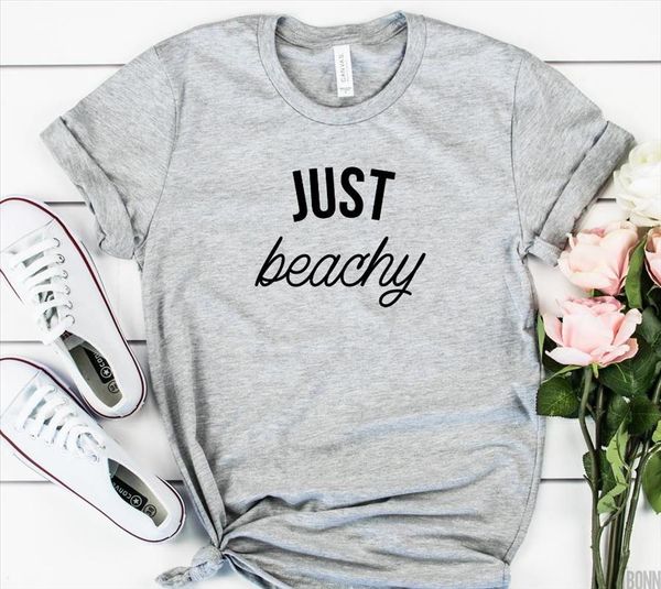 

just beachy print women tshirt cotton casual funny t shirt for lady yong girl tee higher quality drop ship s 462, White