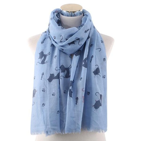 

foxmother шарфов femme платки dropshipping для lover подарки белый розовый foulard cat vintage mother animal new yxlwtq beauty888, Blue;gray