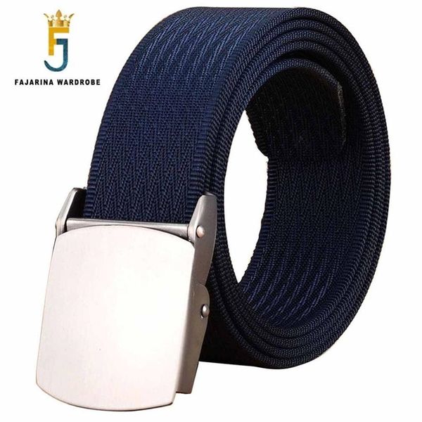 

fajarina male fashion tactical black nylon belt casual straps canvas striped belts for men & women jeans cbfj0001 y200520, Black;brown