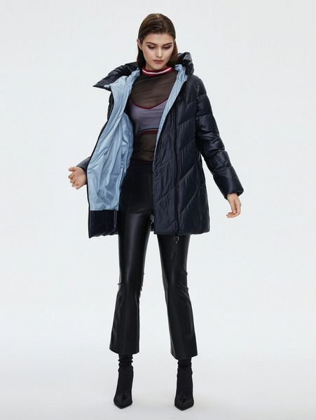 

letter patch zip up hooded winter coat q3yp#, Black