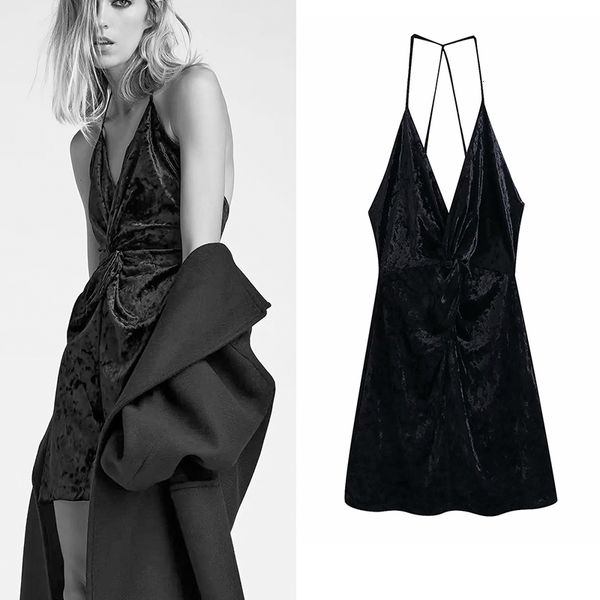 

2021 new spring autumn women veet sling high waist ladies solid elegant girl party outfits 8j3z, Black;gray