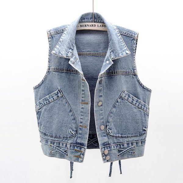 

vests waistcoats women denim coat loose vintage basic cool street jacket students korean easy-match cargo sleeveless jackets, Black;white