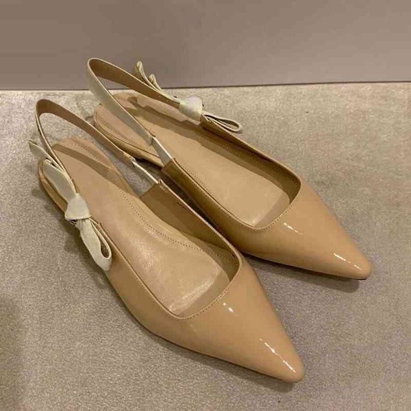 

women's flat casual sandals genuine leather spring summer soft sole low heel fashionable dress shoes, Black