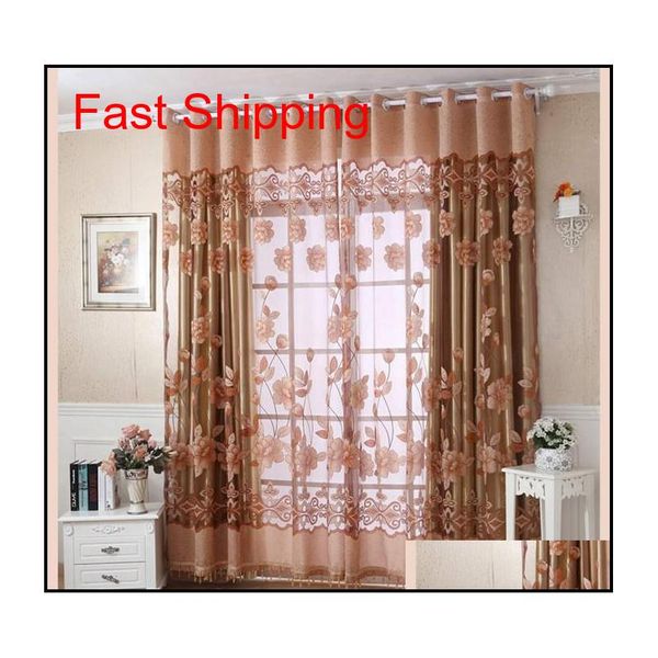 

250cmx100cm print floral voile door curtain window room curtain divider scarf fashio jllexr home003