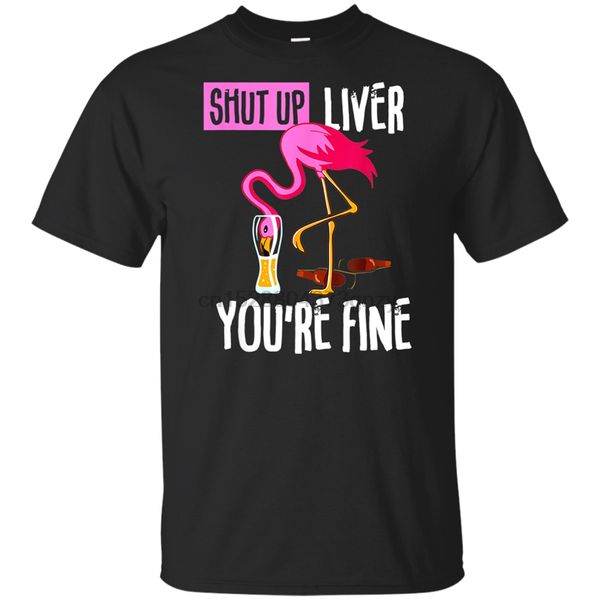 

mens shut up liver youre fine flamingo drink beer size m 3xl cool hoodie designers t shirts sweatshirt