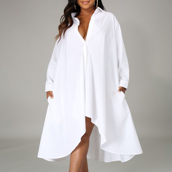 

green women long shirts dress 2020 summer loose female midi dresses robe casual ruffles daily african dress vestiods shirts c0122