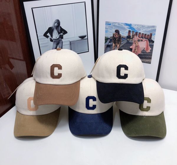 Design de luxo boné de beisebol homens e mulheres tendência de inverno boné de bola de moda versátil letra simples boutique chapéu, várias cores boas