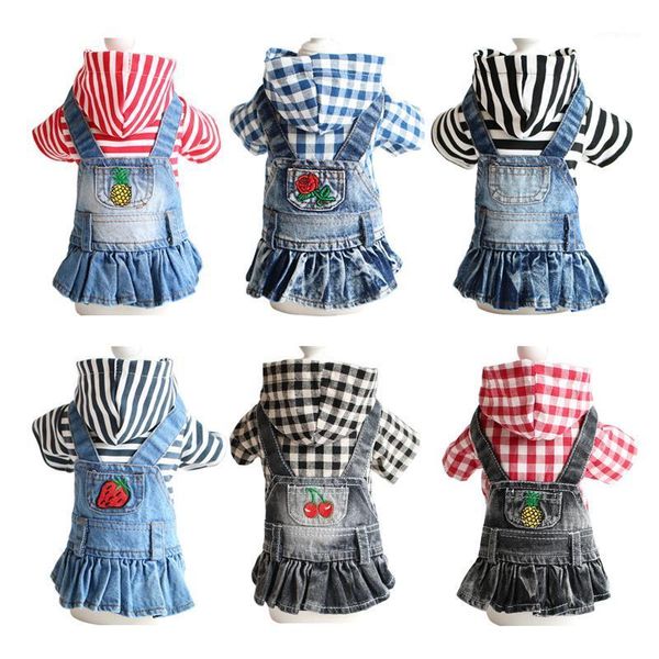 

dog apparel est clothes for small large dogs winter jeans skirt stripe/plaid warm coat denim jacket chihuahua yorkshire1