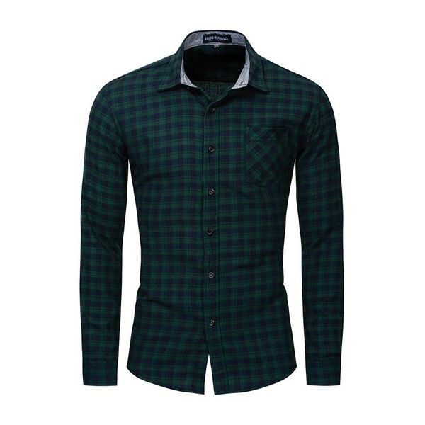 

2020 summer autumn new long sleeve smart casual plaid shirt men 100% cotton button down regular dress shirts male brand clothes, White;black