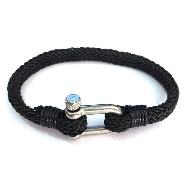 

eif dock simple viking style stainless steel bracelet navy nylon rope hand-woven casual bracelets for men and women frie qylvqt