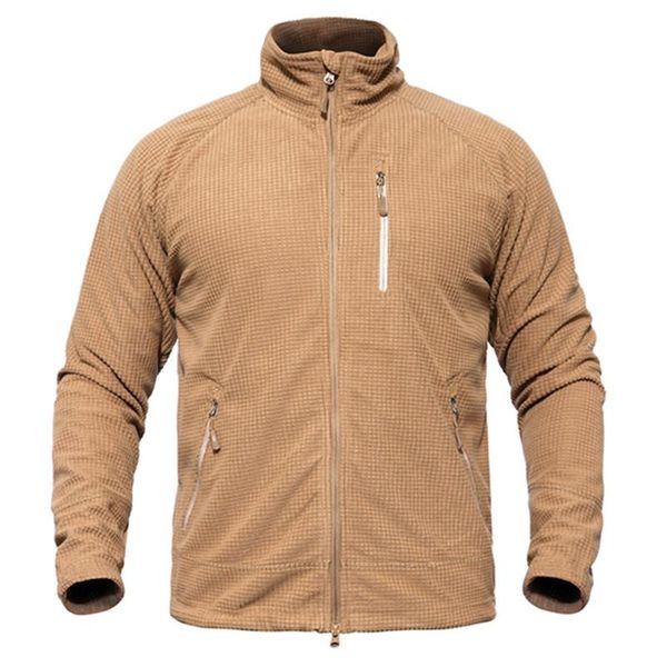

men tactical fleece jackets warm lightweight jacket men spring autumn elastic polar liner coat army outwear clothing, Black;brown