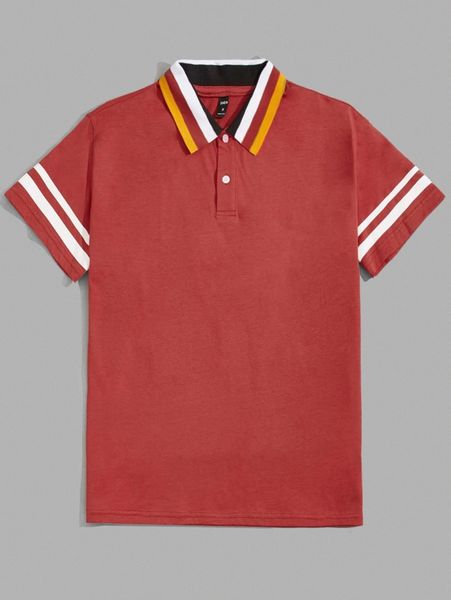 

men half button striped polo shirt z6sd#, White;black