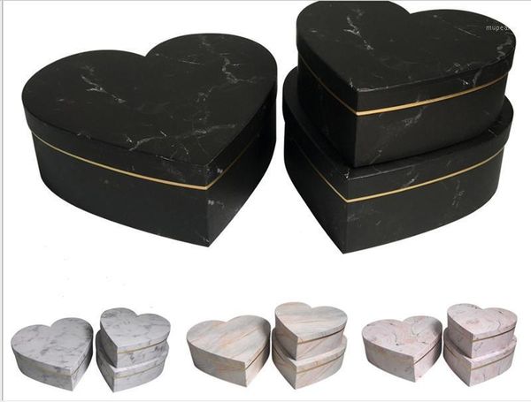 

gift wrap 54pcs wholesale heart-shaped round flower packaging box, gold foil wedding decoration preferred box1