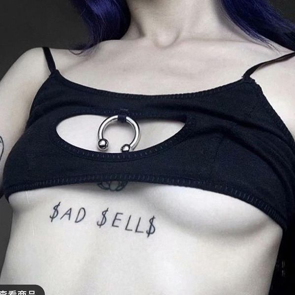 

aesthetic vest y2k vest vintage vestharajuku vest kawaii gothic dark hip hop sleeveless shortves, White