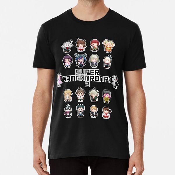 

super retro despair 2 danganronpa dangan ronpa pixel art chibi nagito komaeda mikan tsumiki hajime hinata chiaki sweatshirt hoodie t shirt
