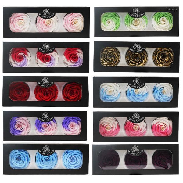 

decorative flowers & wreaths mixed color preserved dried immortal 8cm eternal rose valentine's day mother's birthday gift furnishi