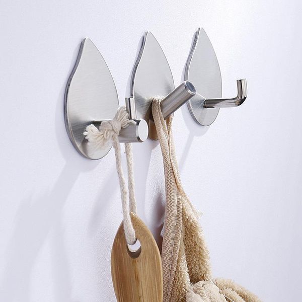 

hooks & rails advanced stainless steel hook door self adhesive home wall clothes bags keys rack towel hanger storage hooks1