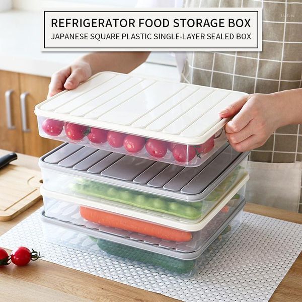 

er storage container stackable saver box with lid square plastic single-layer sealed transparent box1