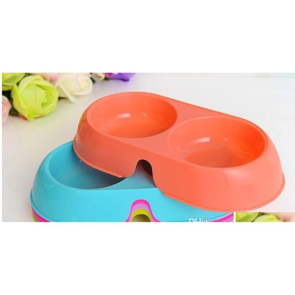 

new pet supplies pet feeder dog cat double bowl cats dogs supplies drink water feed food qylako homes2011