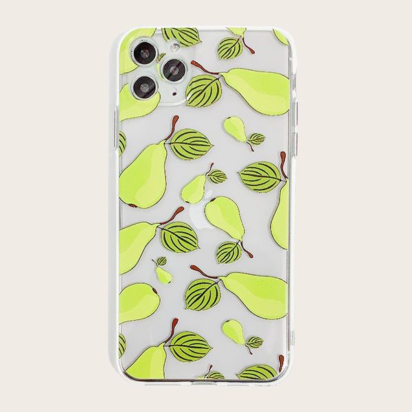 

painted fruit pear mobile phone for 6/7/8/xs/11tpu transparent soft case