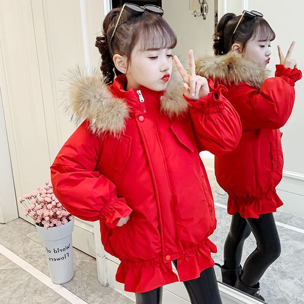 

baby girl winter jacket kids pink fur boots and coat