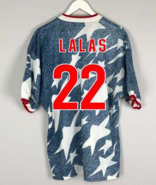 

the 1994 classic away shirt retro soccer jerseys wegerle lalas ramos balboa 94 classic football shirts, Black;yellow