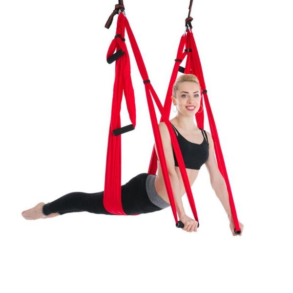 

yoga swing hammock kit for dance splits antigravity exercise strength training inversion adjustable handles extension straps
