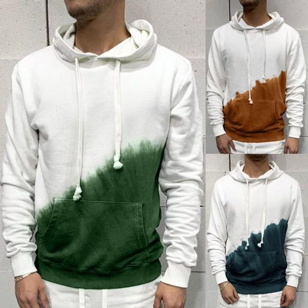 

men's hoodies & sweatshirts men autumn winter long sleeve printed tee outwear blouse clothing warm mens sweatshirt, Black