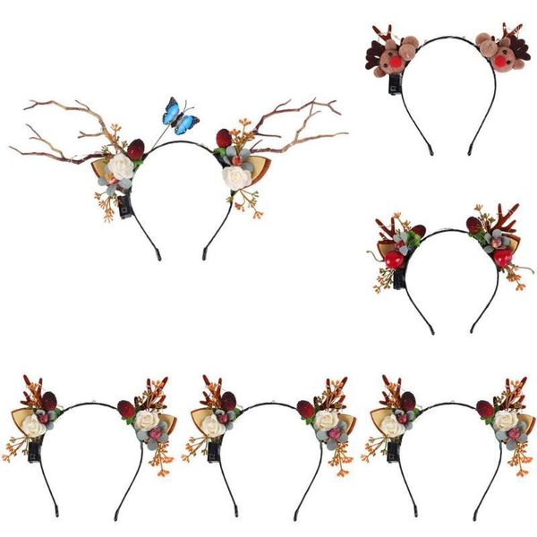 

christmas decorations light headband hair accessories for girl merry cristmas ornament xmas navidad gift year 20211
