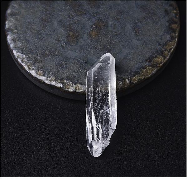 

natural fashion clear crystal raw crystals crystal wand quartz healing stone crystal point rock mineral specimen ener jllekg, Black