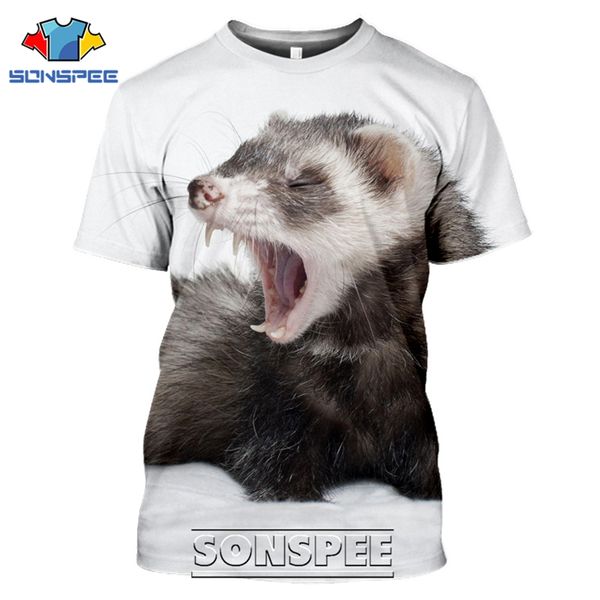 

ferrets cute animal 3d print shirts plus size funny oversized men clothing