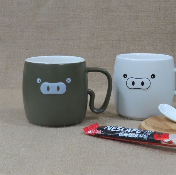

cartoon pig ceramic practical cup matte light coffee mugs lovers gift originality tumbler lovely valentines day student 6 1tnb1