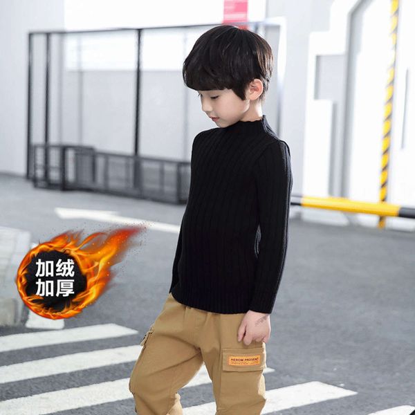 

girls' 2021 new autumn and winter slim fit foreign sle korean veet bottomed knitted children's sweater, Blue