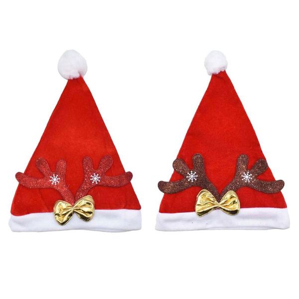 

2pcs christmas hat antler decorated hat christmas cap headdress for adults