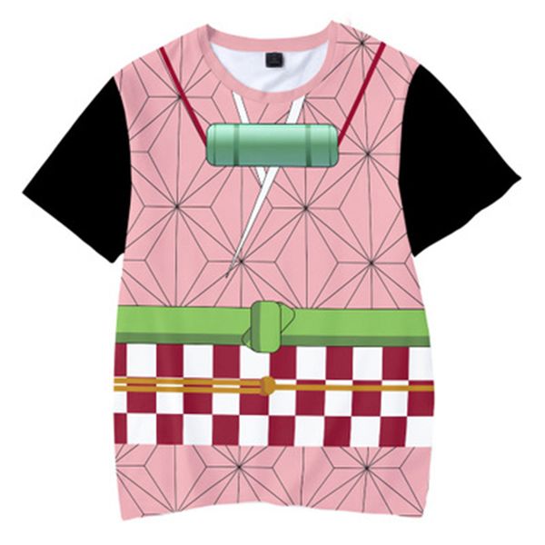 

demon slayer cosplay baseball summer trendy 3d print shirts comics graphic funny men clothing