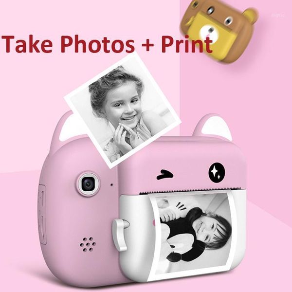 

digital cameras children camera instant print 24mp 1080p for kids with po paper toy birthday gift1