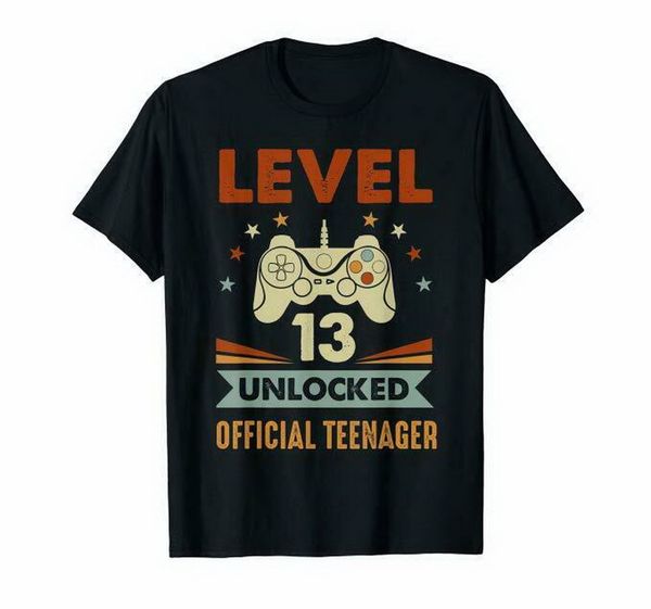 

teenager 13th birthday t-shirt level 13 unlocked t-shirt cotton s-3xl men clothes tee shirt sport hooded sweatshirt hoodie
