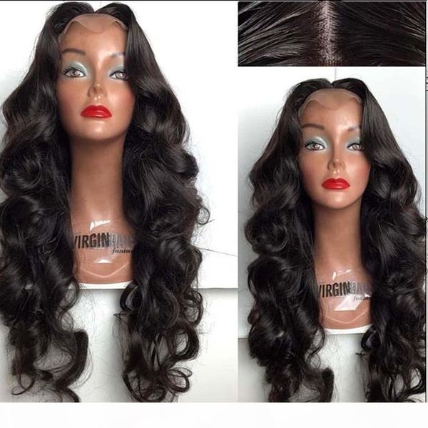 

brazilian human hair wig unprocessed human hair 300 density lace front u part wigs glueless loose wave hair wigs, Black;brown