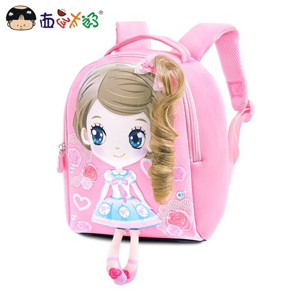 Melonboy School Bags meninas mini mochila doce desenho animado imagem muito leve em peso por 1-3 anos crianças lj201225