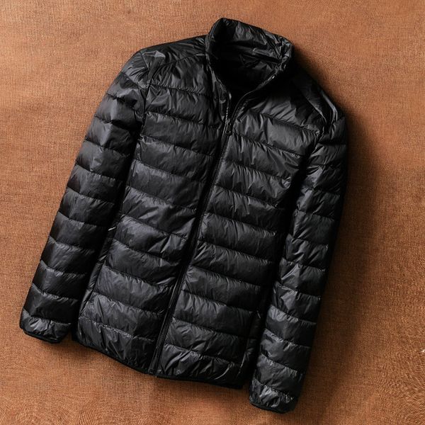 

2021 new winter white duck down male outwear ultra light parka jacket aw0m, Black
