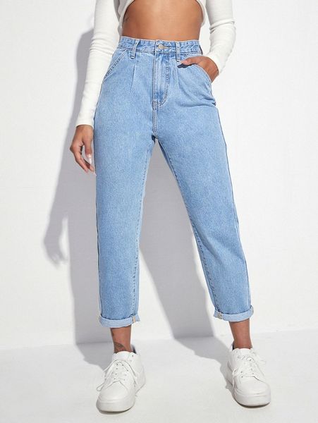 

high waisted light wash jeans v3mx#, Blue