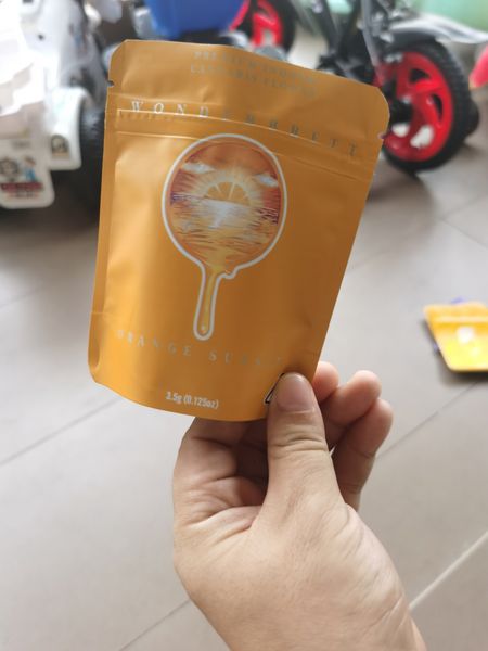 

wonderbrett herb sealable flower mylar dry package zipper plastic 10x12.4cm edibles sunset childproof 3.5g bag orange tobacco wmtgmv