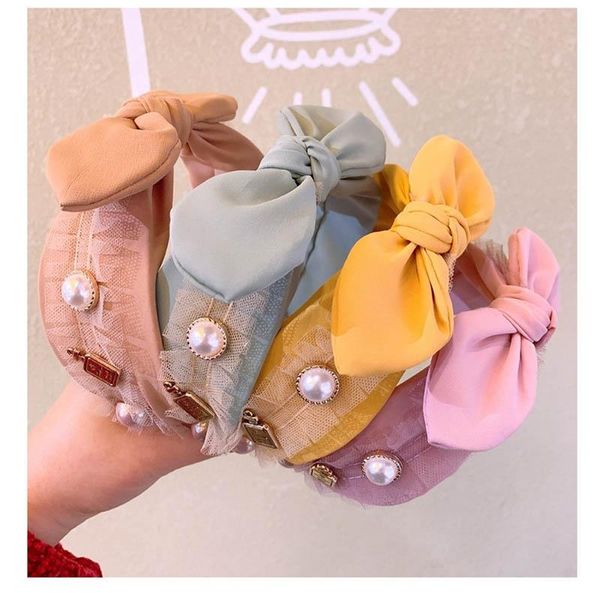 

boutique pearl teenage girls hair sticks lace sweet girls headbands fashion princess girls headband head bands hair accessories, Slivery;white