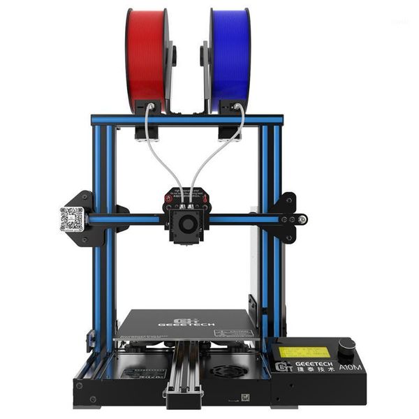 

printers 3d printer 2 in 1 mixcolor stable base fast 220*220*260 pla abs filament sensor ce fdm1