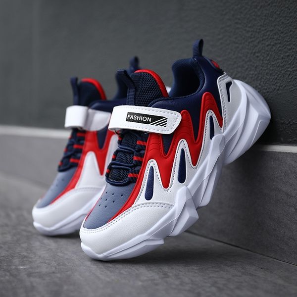 

spring autumn fashion boy sports shoes soft bottom kids sneaker size 28-39 youth boys trainers light weight boy running shoes y201028