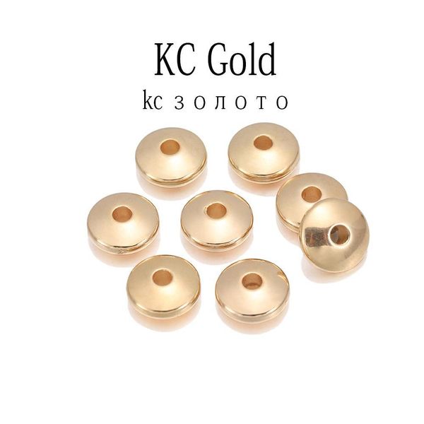 

100pcs lot gold rhodium flat round spacer ccb plastic bead spacer loose charm beads for diy jewelry making supplies accessories h wmtpuf